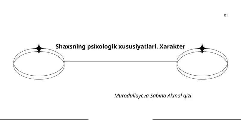 Shaxsning psixologik xususiyatlari. Xarakter