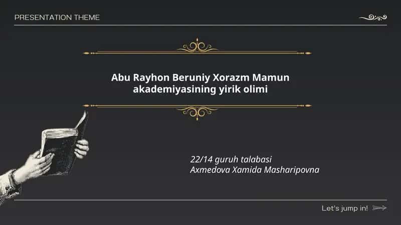 Abu Rayhon Beruniy Xorazm Mamun akademiyasining yirik olimi