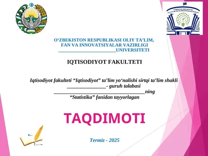 Raqamli to‘lov tizimlari (Payme, Click, Uzum Pay) rivojlanishining statistik tahlili