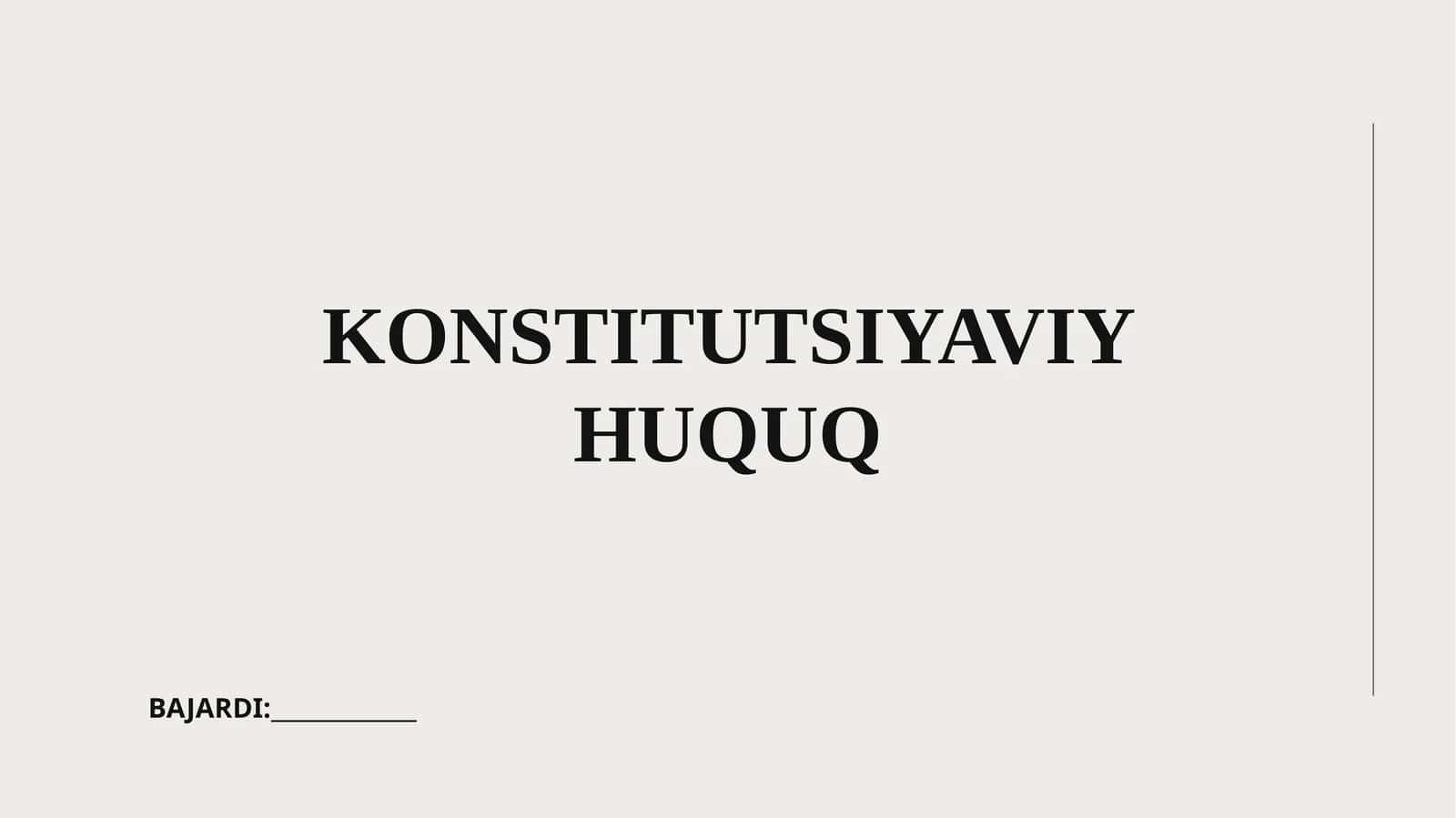 Konstitutsiyaviy Huquq