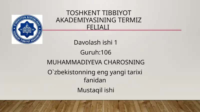 Toshkent Tibbiyot Akademiyasining Termizfeliali