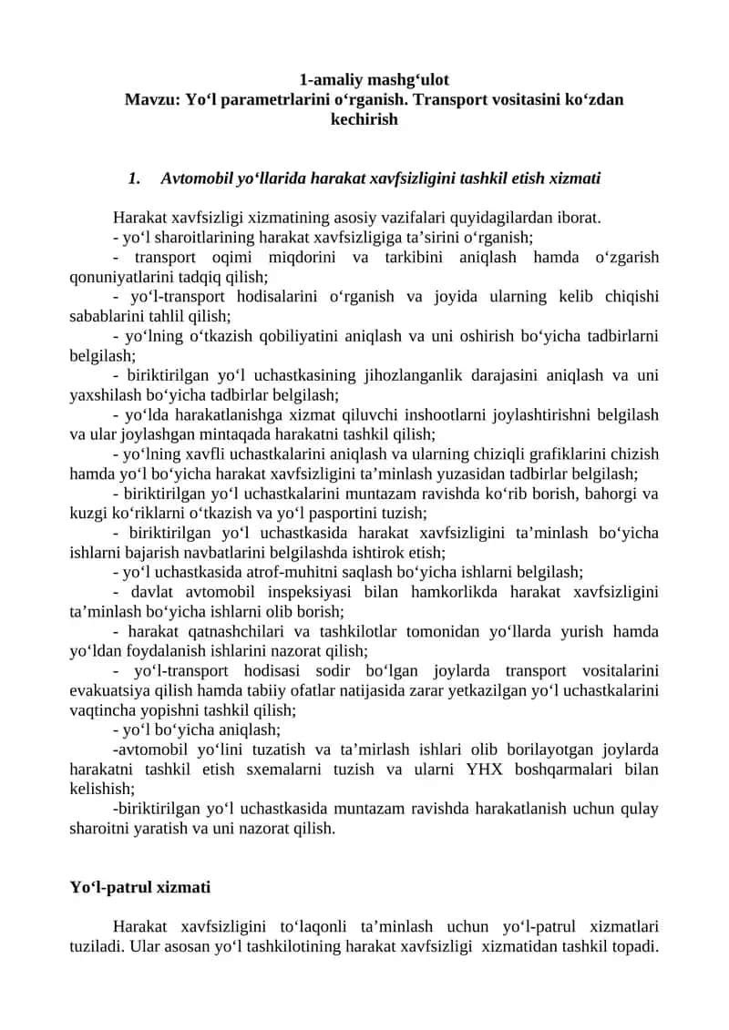 Harakat xavfsizligi xizmati