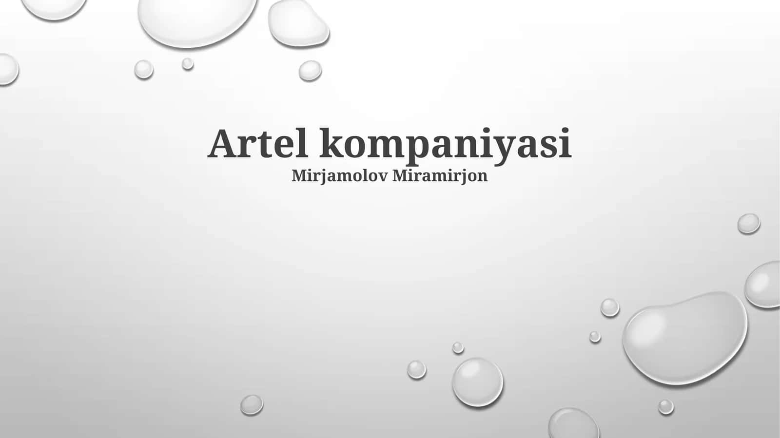 Artel kompaniyasi