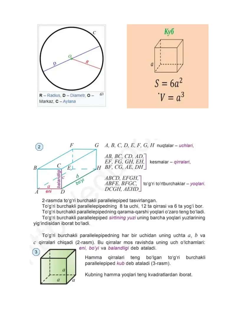5-6-Sinflar uchun Matematikadan bukletlar tayyorlash uchun