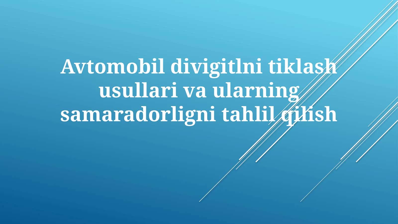 Avtomobil boʻyoqlarini qayta tiklash usullari