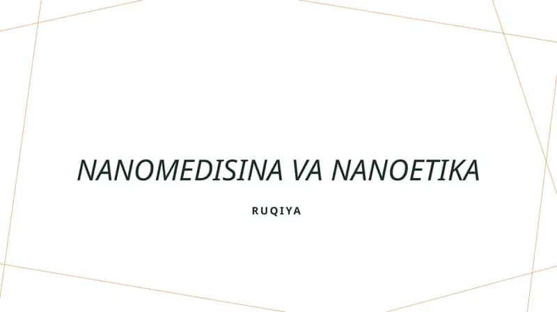 Nanomedisina va Nanoetika