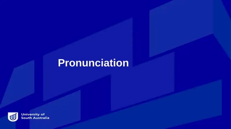 Pronunciation Workshop
