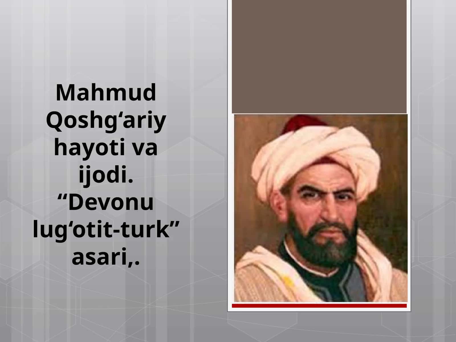 Mahmud Qoshg‘ariy hayoti