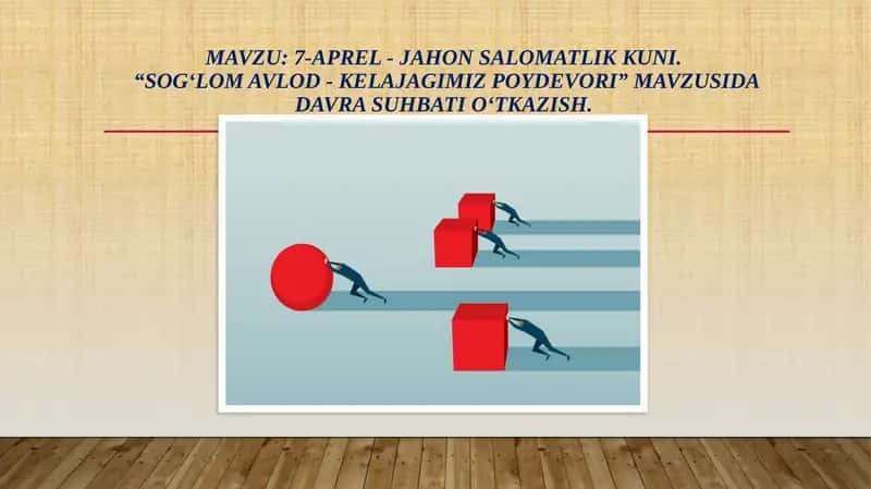 Sog'lom avlod - kelajagimiz poydevori.