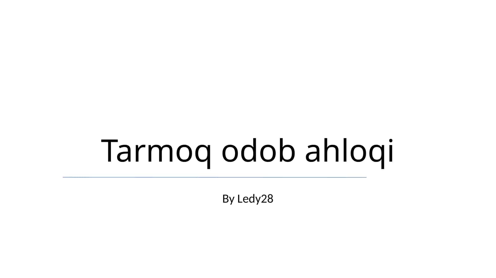 Tarmoq odob ahloqi