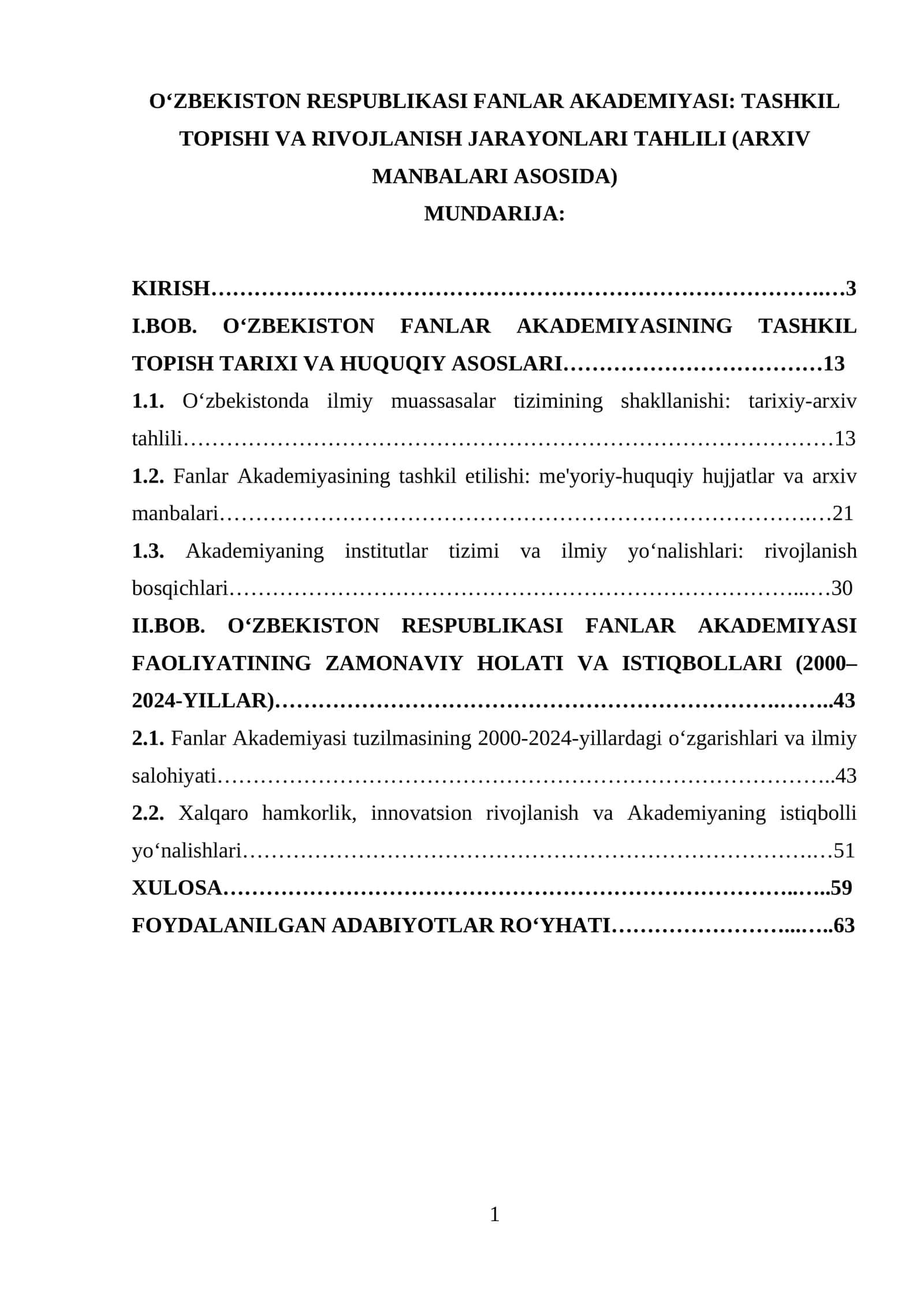 O‘ZBEKISTON RESPUBLIKASI FANLAR AKADEMIYASI: TASHKIL TOPISHI VA RIVOJLANISH JARAYONLARI TAHLILI (ARXIV MANBALARI ASOSIDA)