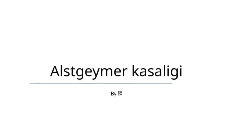 Alstgeymer kasaligi