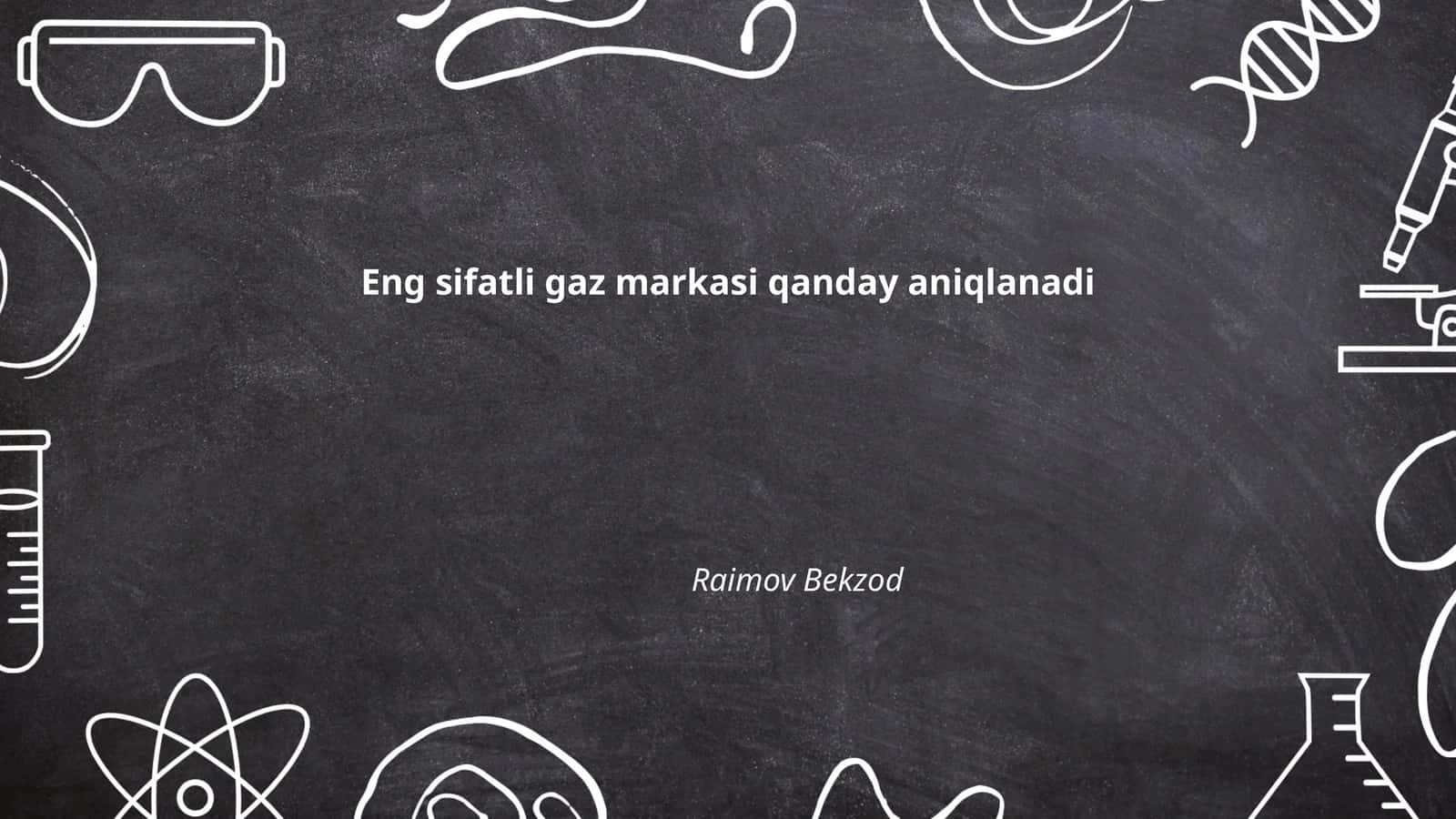 Gaz tarkibini aniqlash