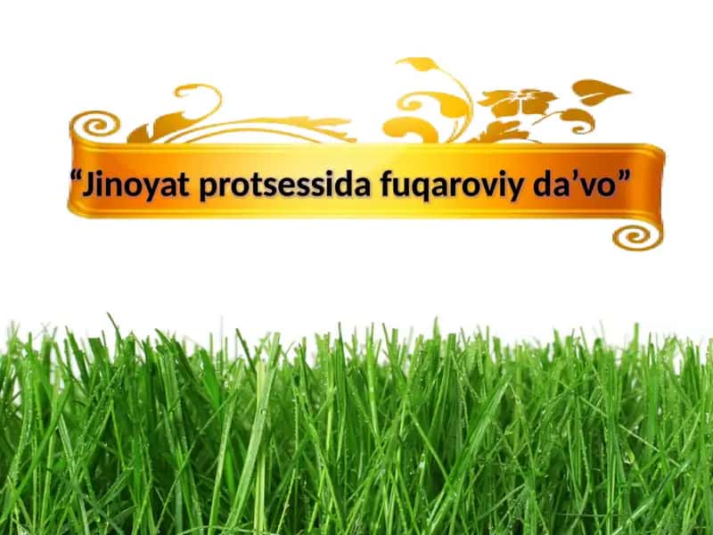 Jinoyatprotsessidafuqaroviyda’vo