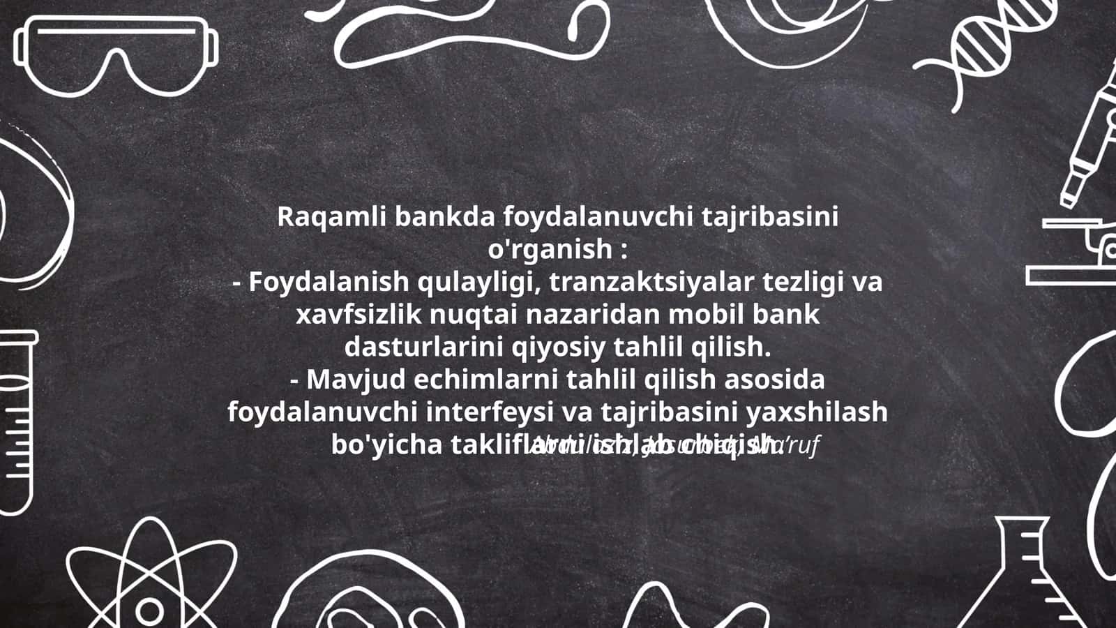 Raqamli bankda foydalanuvchi tajribasini o'rganish
