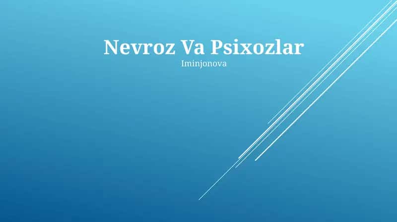 Nevroz Va Psixozlar