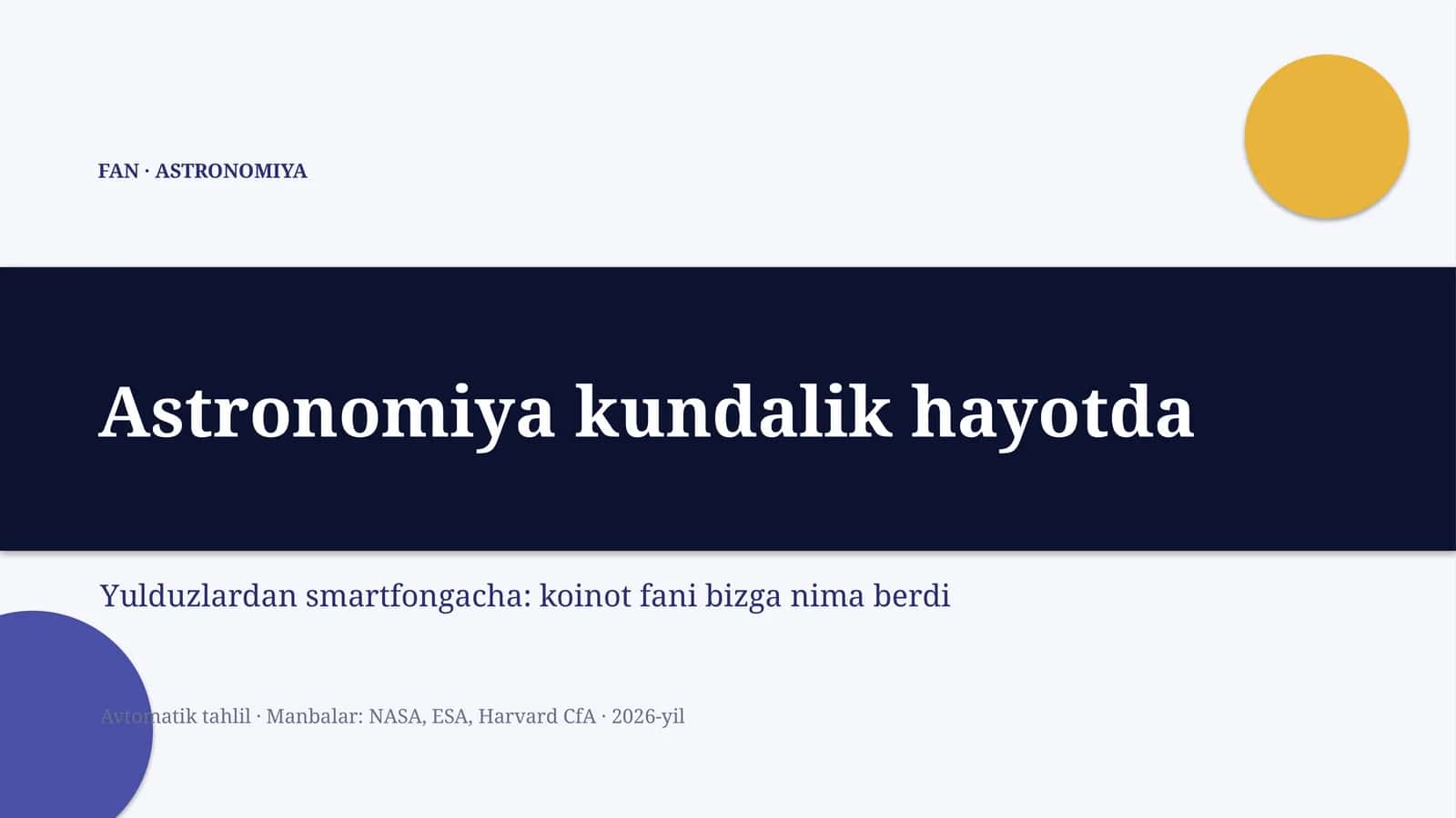 FAN · ASTRONOMIYA