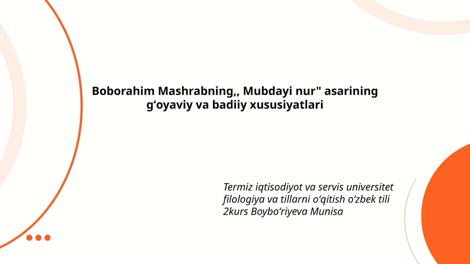 Mubdayi nur