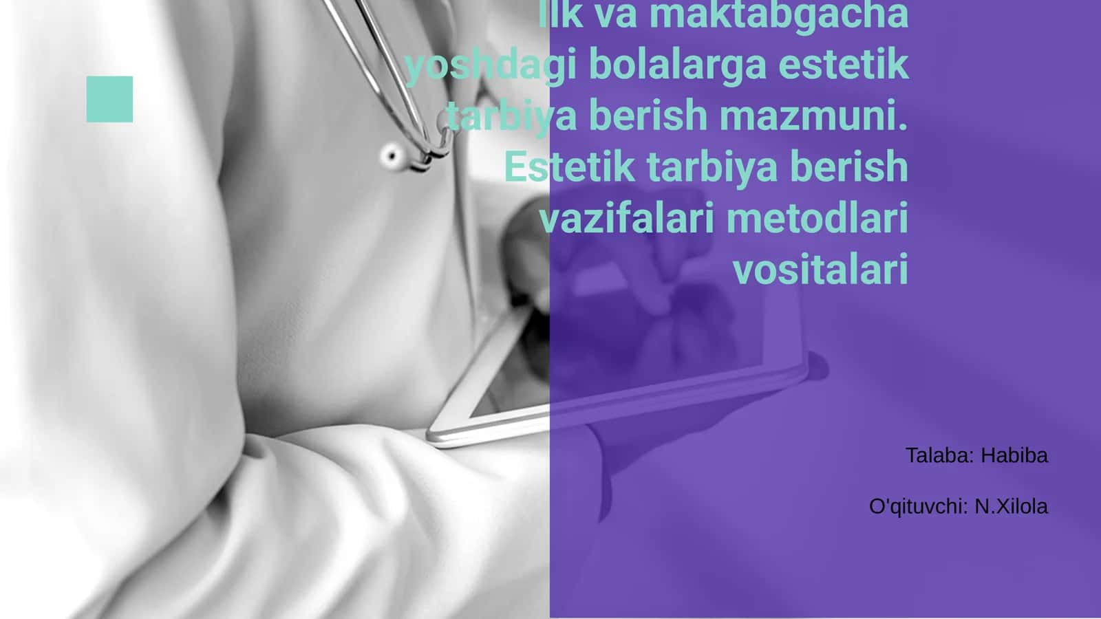Estetik Tarbiya Berish