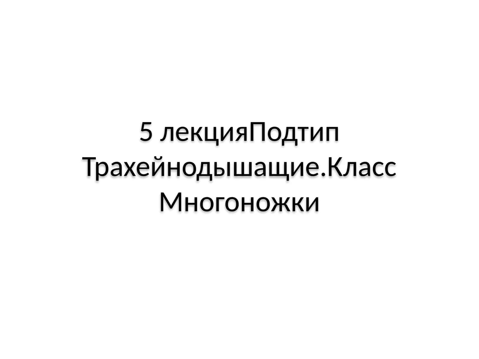 Класс Многоножки (Myriapoda)