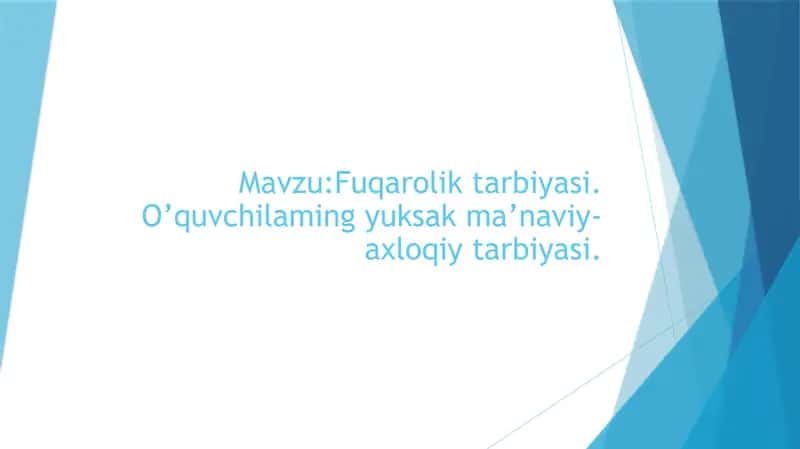 Fuqarolik tarbiyasi