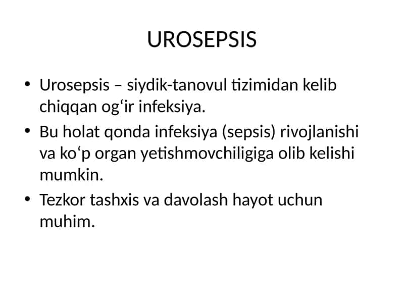 Urosepsis