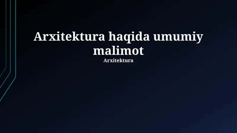 Arxitektura