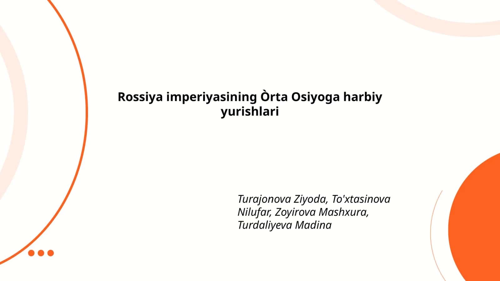 Rossiya imperiyasining Òrta Osiyoga harbiy yurishlari