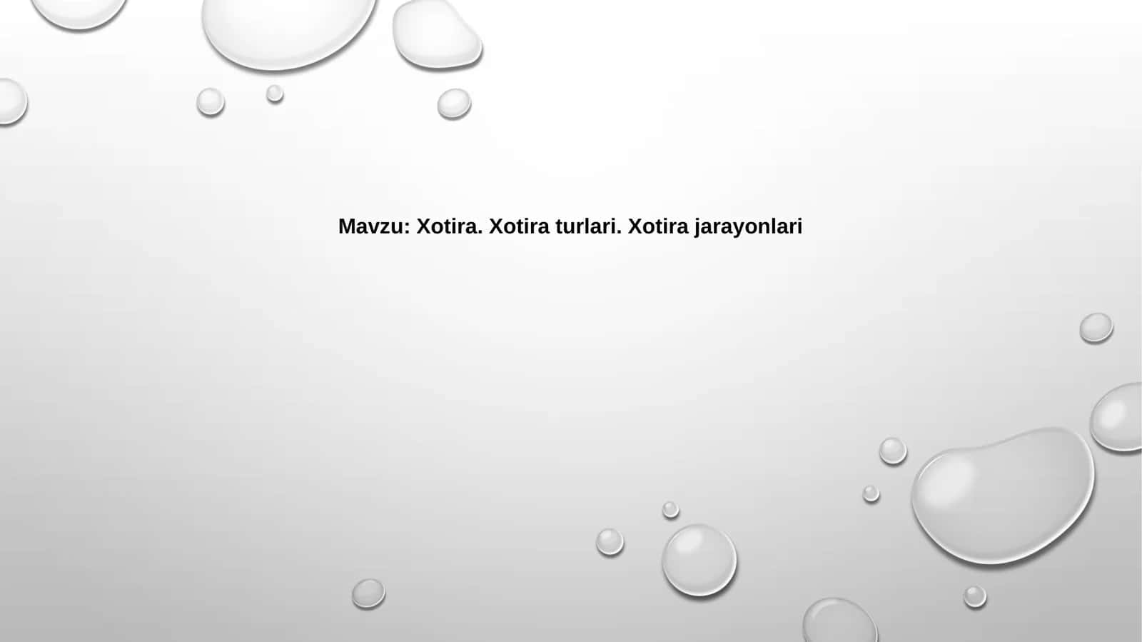 Xotira.Xotiraturlari.Xotirajarayonlari