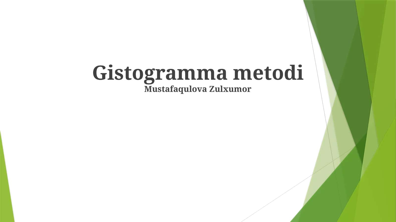 Gistogramma metodi