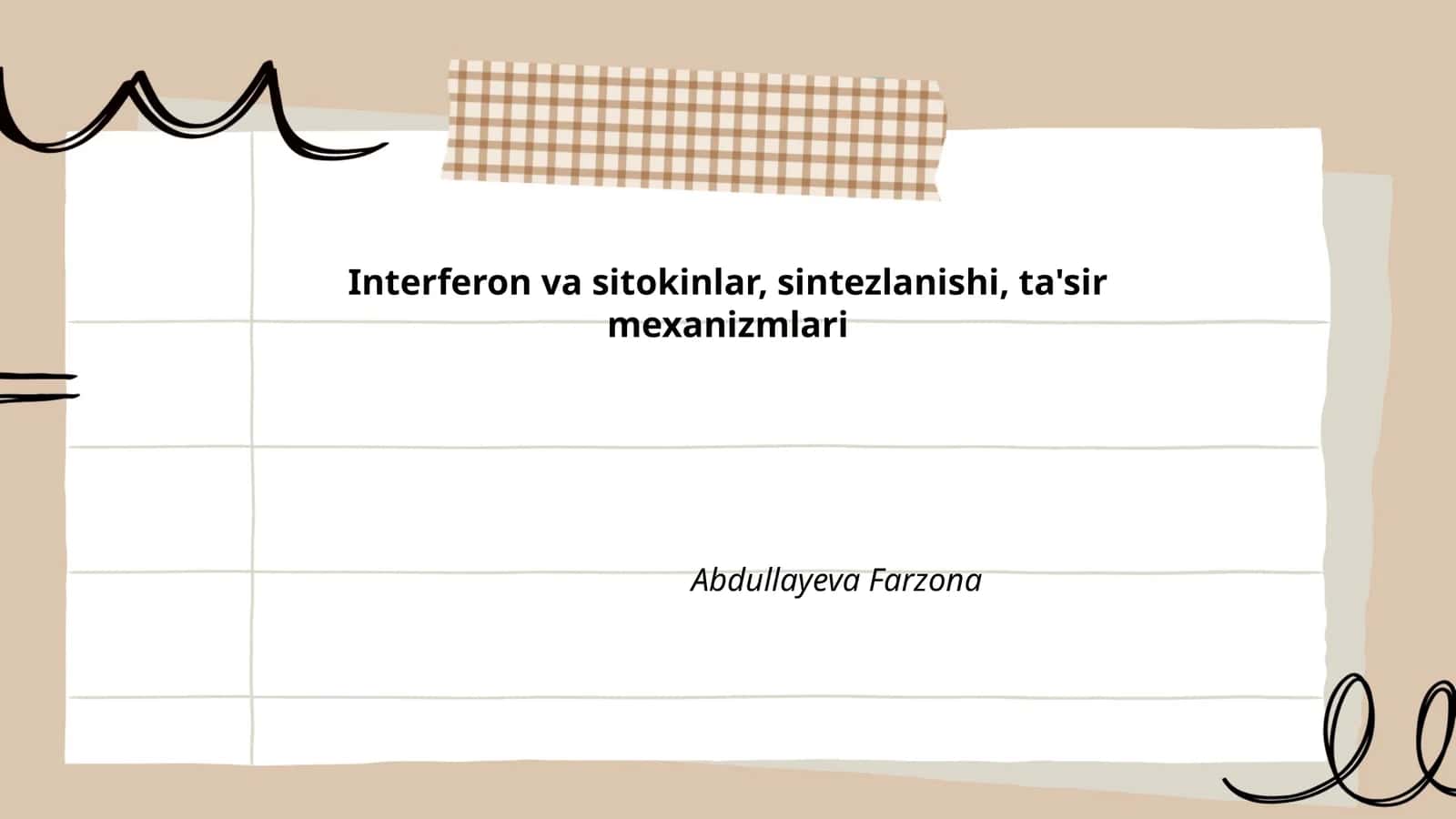 Interferon va sitokinlar, sintezlanishi, ta'sir mexanizmlari