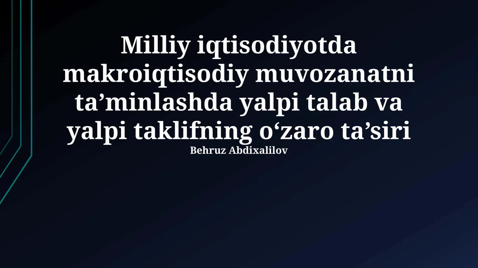 Makroiqtisodiy muvozanat