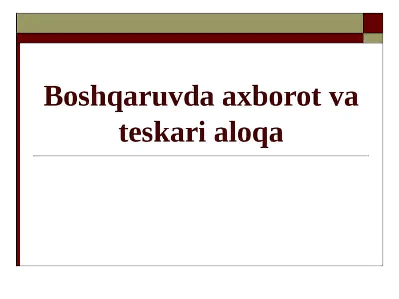 Boshqarish