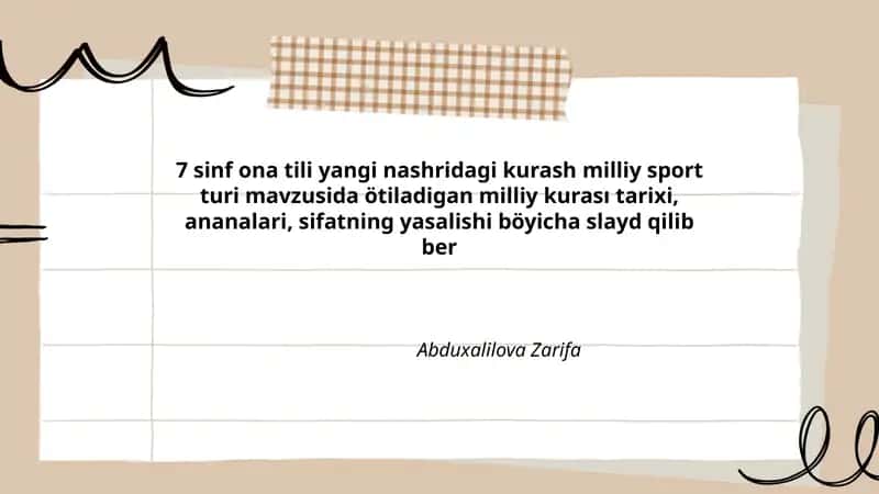 Kurash milliy sport turi