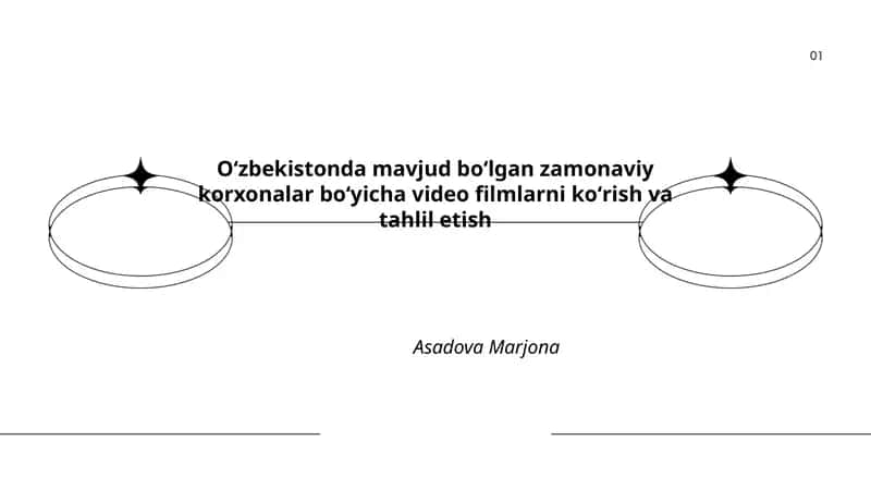 Zamonaviy korxonalar boʻyicha video filmlarni koʻrish va tahlil etish