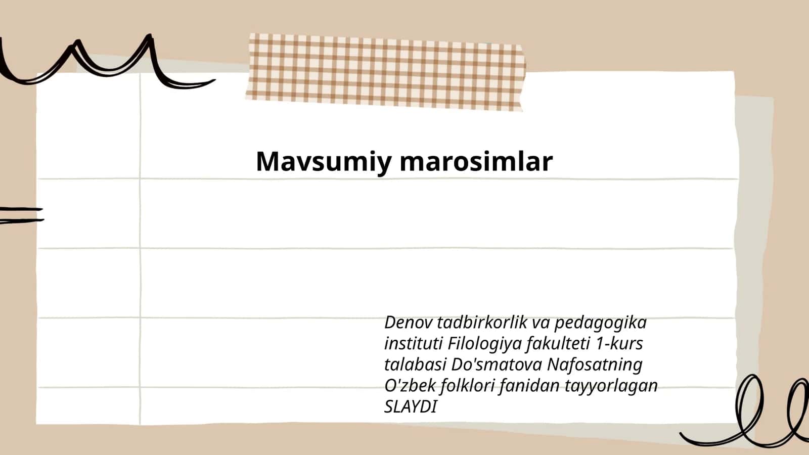 Mavsumiy marosimlar