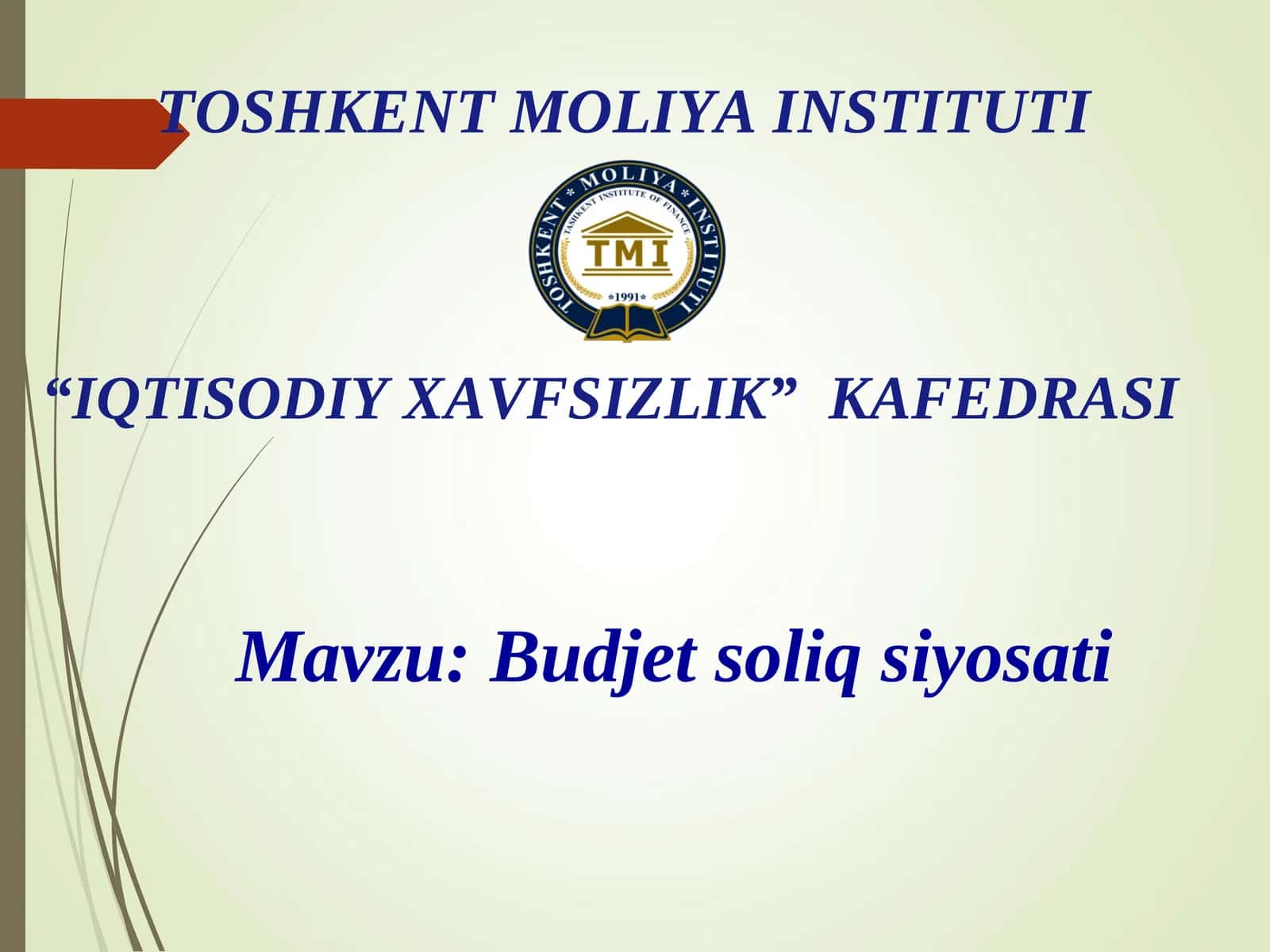 Budjet soliq siyosati