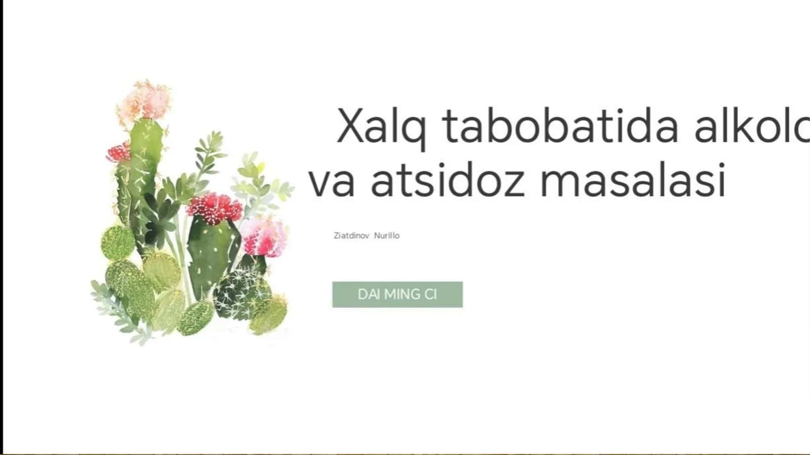 Alkaloz va Atsidoz