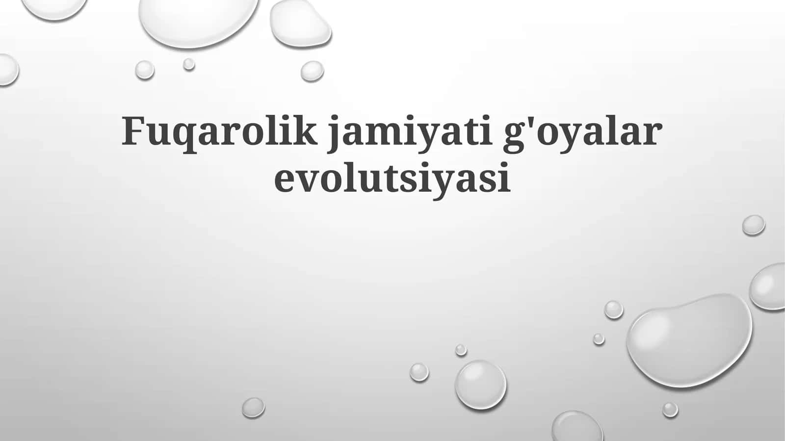 Fuqarolik jamiyatining g'oyalari