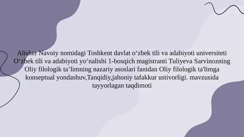 Konseptual yondashuvning asosiy tushunchalari va maqsadlari
