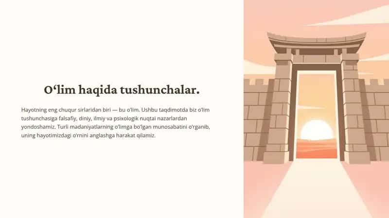 O‘lim haqida tushunchalar