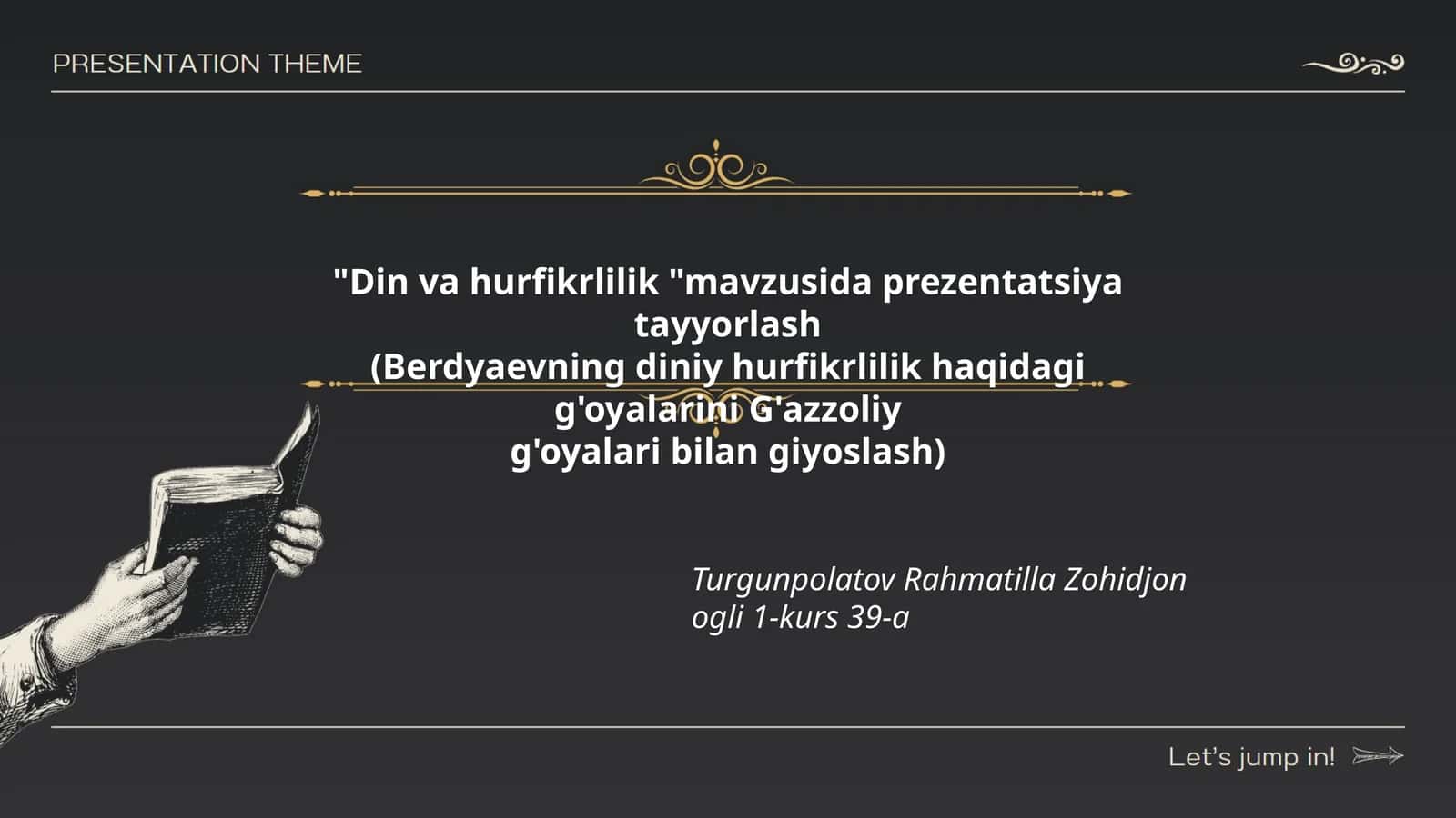 Din va hurfikrlilik prezentatsiya