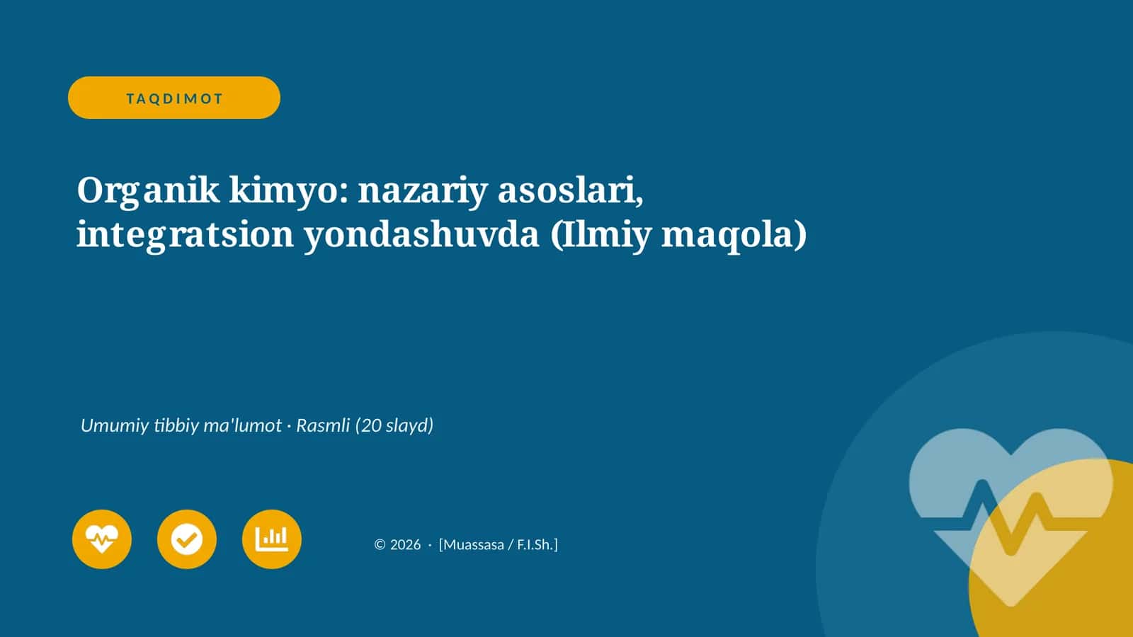 Organik kimyo: nazariy asoslari, integratsion yondashuvda (Ilmiy maqola)