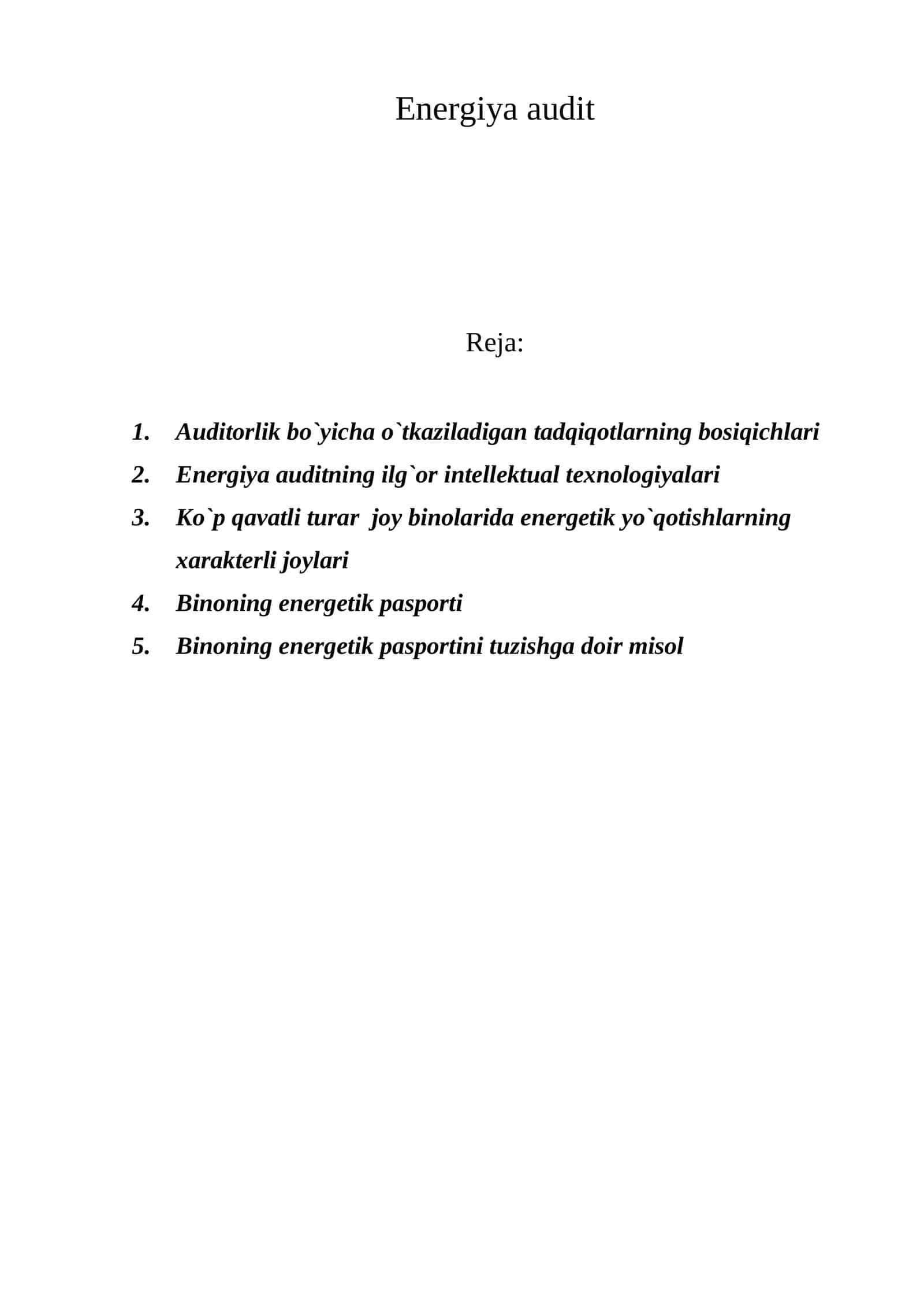 Energiya audit