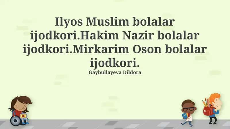 MIRKARIM OSONNING YOSH O'QIYDIGANLAR UCHUN ASARLARI