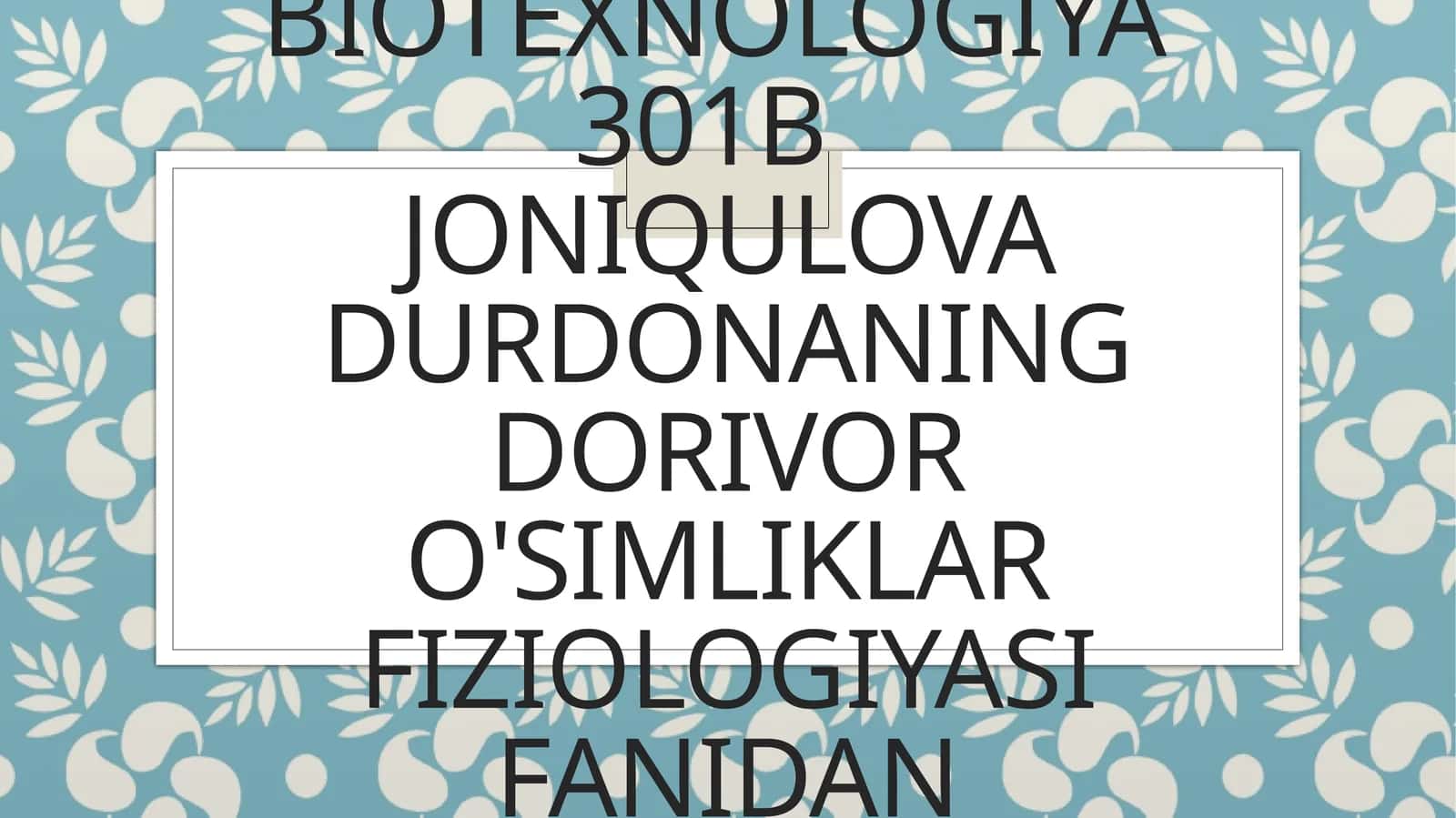 Transpiratsiya va o'simliklar o'sish mexanizmi