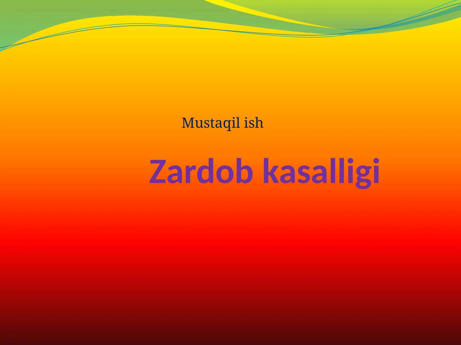 Zardob kasalligi