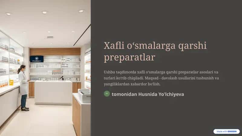 Xafli oʻsmalarga qarshi preparatlar