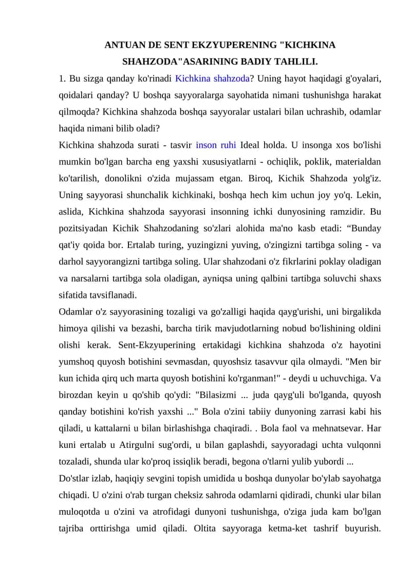Kichkina Shahzoda