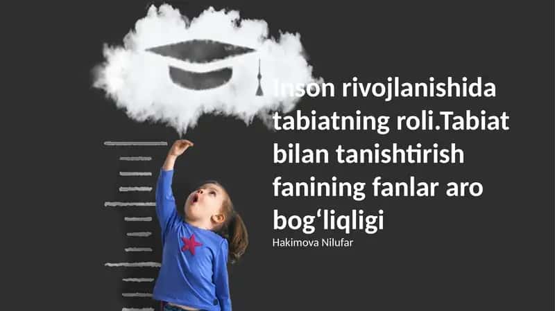 Tabiatning inson rivojlanishida roli